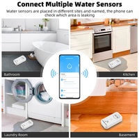 Tuya WIFI capteur d'eau sans fil 90dB alarme détecteur de fuite d'eau alerte surveillance des fuites alarme goutte à goutte pour cuisine salle de bain