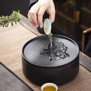 Traditional Ceramic <b>Tea</b> Storage Jar With Lid For <b>Tea</b> Leaves And <b>Tea</b> Tools - Product Image 3