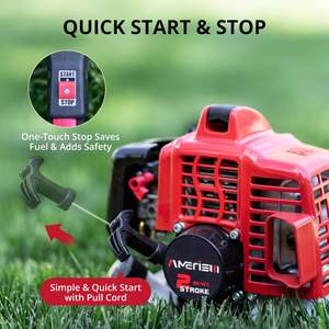 Débroussailleuse à essence 2-en-1 AMERISUN 26 cm³ 2 temps avec lame métallique de 16 pouces - Product Image 1