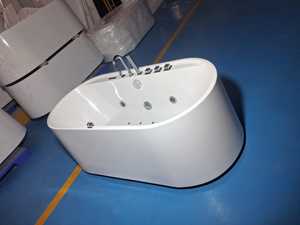 Baignoire autoportante en acrylique X-ALASKA pour couple, grande taille, surface solide, baignoire de trempage CUPC pour salle de bain/hôtel - Product Image 2