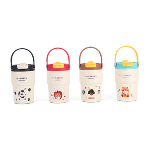 Sunshine Lifetime Insulated Water Bottle 316 Stainless Steel Double Wall Vacuum Travel Cup With Handle Cartoon Design - Product Image 5