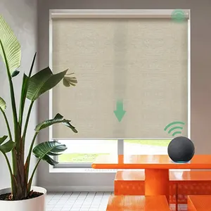 high quality remote control roller blinds electric dual motorized double roller shades blinds for bay windows