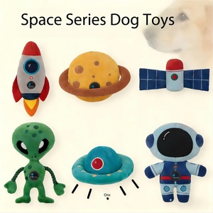 Juego de Juguetes Ecológicos para Mascotas con Diseño de Astronauta y Cohete, Juguetes Masticables para Perros con Sonido, para la Salud Dental de los Cachorros - Product Image 3