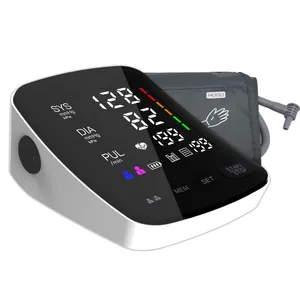 Newly High End Digital LED Curved Screen Upper Arm Blood Pressure Monitor Automatic BP Machine With Black Design