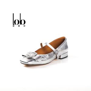 Chaussures à talon carré en cuir véritable, souples et confortables, avec boucle réglable et décoration en strass, collection Printemps 2026 pour femme - Product Image 4