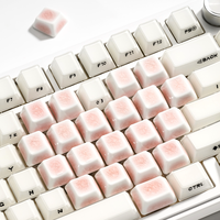 Capuchons de touches en céramique XVX, capuchons de touches roses en forme de cœur, capuchons de touches en céramique craquelée, profil Cherry, capuchons de touches en céramique lisse pour clavier mécanique magnétique