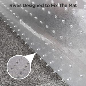 แผ่นรองพื้นพีวีซีใส ขนาด 36''x48'' ป้องกันรอยขีดข่วนจากเก้าอี้ กันลื่น ทนทาน นุ่มเหมือนกระจก สำหรับใช้ในบ้านและสำนักงาน - Product Image 3