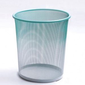 Cesto de basura de oficina de malla metálica de 6 galones, cesto de basura abierto de alambre metálico para escritorio, contenedor de reciclaje. - Product Image 4