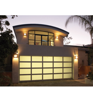 <span class=keywords><strong>Porte</strong></span> <span class=keywords><strong>de</strong></span> <span class=keywords><strong>garage</strong></span> <span class=keywords><strong>de</strong></span> villa segmentée <span class=keywords><strong>automatique</strong></span> en aluminium avec verre transparent intégral, coupe-vent et finition élégante - Product Image 6