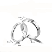 Großhandel Hochzeit Einfache Liebe für immer Gravierte Frauen Männer Paar 925 Sterling Silber Versprechen Ringe für Sie