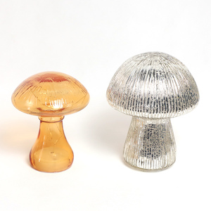 clear Glass Mushroom Figurine Art <strong>Light</strong> <strong>up</strong> Easter Mushroom <strong>Ornament</strong> Easter Mushroom with Led <strong>Light</strong> - Product Image 4