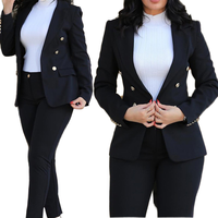 Costumes d'Affaires en Gros pour Femmes, Ensemble Tendance Pantalon Ajusté et Blazer, Tenue de Bureau Formelle