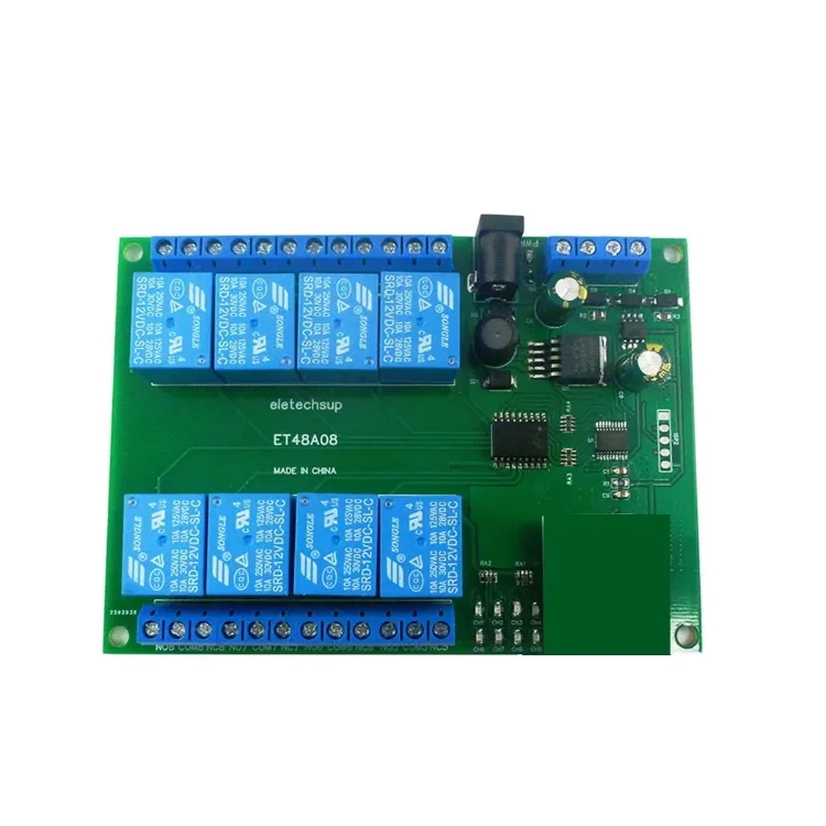 ET48A08 12V 8 canali relè Ethernet interruttore di rete Modbus MQTT TCP UDP Web HTTP RS485 modulo Timer ET48A08