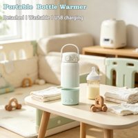 Chauffe-biberon portable, charge rapide en 2-3 heures, chauffe-lait pour bébé détachable, chauffe-lait USB pour voyage en plein air, chauffe-lait sans fil