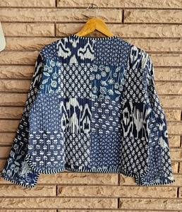 Women's Regular Size Floral Block Print Cotton Quilted Winter Jacket Bohemian Ethnic Wear for Women Stylish Gift for Her - Product Image 3