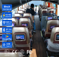 Écran tactile 9 pouces pour siège arrière de bus avec Wifi, VOD, Yu Tong, King Long, Zhong Tong et Higer
