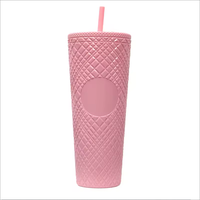 Offre Spéciale – Prêt à l'emploi – Gobelet isotherme double paroi 24 oz, écologique, orné de bijoux, pour boissons froides – Nettoyage à la main uniquement – Idéal pour la consommation directe, l'extérieur et les cadeaux