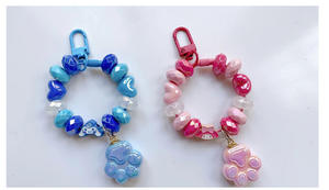 Perles acryliques de griffe de chat vente en gros acrylique couleur unie griffe de chat perles en vrac fabrication de bijoux - Product Image 4