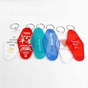 <span class=keywords><strong>2023</strong></span> Venta caliente logotipo personalizado Color Motel llaveros multicolor plástico diamante ABS Hotel llavero - Product Image 6
