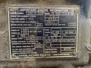 D9408 Liebherr D9408ชิ้นส่วนเครื่องยนต์ที่สมบูรณ์ - Product Image 3