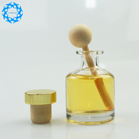 Avertan – Lot de Bouteilles en Verre Transparent pour Diffuseur d'Arômes, avec Bouchons à Vis Scellés au Liège, 50/100/150/200/300 ml – Parfum d'Ambiance pour la Maison