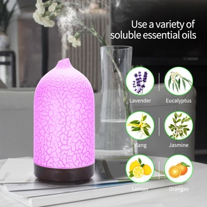 Difusor ultrasónico de fragancia para el hogar de madera para aromaterapia de 200ml, difusor de aceites esenciales estilo grieta - Product Image 5