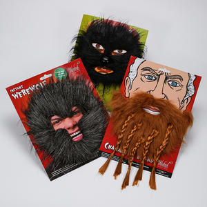 ปาร์ตี้บ้านขนมปังขิง ฮาโลวีน ขนนกปลอมแบบเหมือนจริง พร้อมกาวติดเครา หนวดใหญ่ <span class=keywords><strong>คิ้ว</strong></span>ปลอม สินค้าขายดี ของตกแต่งสำหรับผู้ใหญ่ - Product Image 1