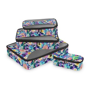 Organiseurs de voyage extensibles ultralégers au design d'artistes australiens, ensemble de 4 cubes de compression personnalisés pour bagages à main - Product Image 2