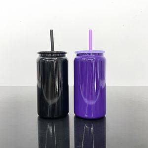 NUEVA Lata de Acero Inoxidable de Doble Pared con Aislamiento al Vacío de 16 oz, Negra y Morada, para Sublimación, para Envolturas UV DTF, Halloween 2025 - Product Image 4
