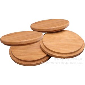 Tapa redonda de madera maciza reutilizable para tazas, cosméticos, color marrón ZHENGCHUANG219 - Product Image 5