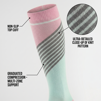 Chaussettes de compression multisports pour hommes et femmes, respirantes, performantes, pour la course à pied, avec soutien amortissant, anti-fatigue, 10-20 mmHg