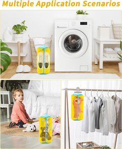 Sacs à linge pour chaussures en tissu chenille réutilisable et portable, en polyester, 39x19 cm, pour utilisation avec une machine à laver et un sèche-chaussures dans la salle de bain - Product Image 3