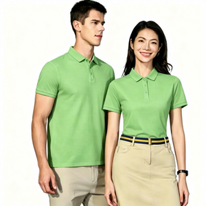 Polo de Punto de Manga Corta para Hombre, Color Negro, Corte Regular, Transpirable, de Algodón, Estilo Casual - Product Image 3