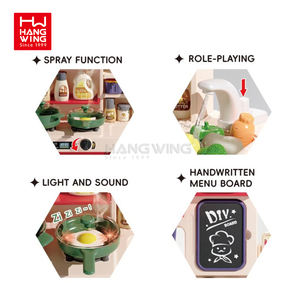 HYUE74CM Set da Cucina Realistico da 43 Pezzi in Plastica per <span class=keywords><strong>Gioco</strong></span> di Ruolo e Giocattoli da Cucina per Bambini, <span class=keywords><strong>Gioco</strong></span> di Cucina Prescolare - Product Image 5