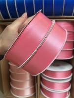 Ruban en satin pour cadeau, rouleau de 38 mm (1 1/2 pouce), double face, 100 % polyester, couleur unie, 100 yards, pour bouquet de fleurs, boîte cadeau de mariage
