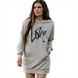 Sweat-shirt à capuche pour femme en tricot imprimé personnalisé par le fabricant, doublé, style hip-hop, avec cordon de serrage, léger, manches longues, pull-over, devant - Product Image 4