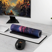 Tapis de souris de jeu personnalisable avec motifs de cerisiers en fleurs, base en caoutchouc lisse et imperméable, antidérapant, multi-tailles
