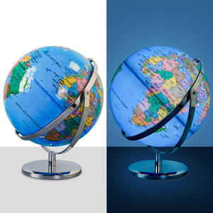 Globe rotatif universel de 32 cm, revêtement PVC, étanche, carte du monde éducative, support métallique pour l'apprentissage en classe - Product Image 3