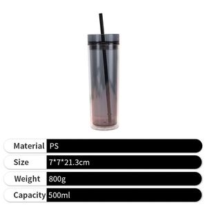 Wholesale <b>Cold</b> Water <b>Cup</b> Multiple Colors 500ml Transparent <b>Cold</b> Water <b>Cup</b> for Party - Product Image 5