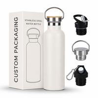 Bouteille d'eau en acier inoxydable 304 personnalisable, gourde isotherme sous vide 500 ml 750 ml, bouteille à boisson en métal pour diverses applications