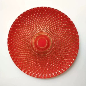 Assiette à fruits ananas en verre écologique de style européen, couleur vert paon, la plus vendue sur Xiaohongshu, présentoir à bijoux <span class=keywords><strong>plat</strong></span> de 13 pouces - Product Image 3
