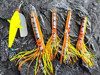 Leurre souple en PVC pour la pêche au trolling en haute mer de gros poissons (marlin, thon, calamar) – 6.9/10/12.4/16.1 pouces – Sans hameçon – Pour eau salée
