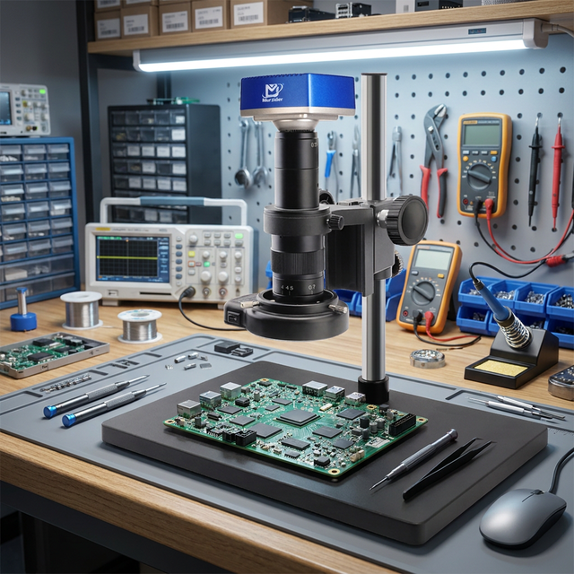 MSD410-4KV2 Industrial Digital Microscope with 4K Camera for PCB Inspection