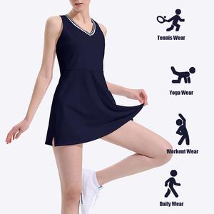 Phụ Nữ In Nhanh Chóng Làm Khô Thể Thao Hợp Thời Trang Backless Phòng Tập Thể Dục Yoga Skort Retro Sò Điệp Quần Vợt Ăn Mặc Tùy Chỉnh Sò - Product Image 3