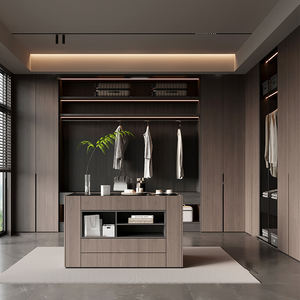 Sang trọng hiện đại Acrylic tủ quần áo với cửa trượt cao cấp thanh lịch đầy đủ tùy chỉnh đi bộ trong tủ quần áo thiết kế cho căn hộ - Product Image 3