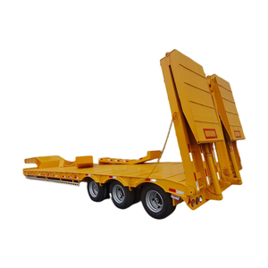 Semirremolque de Cama Baja de 3 Ejes, Color Naranja, Construcción de Acero, Remolque de Camión de Servicio Pesado, Carga Útil Máxima Superior a 30000 Kg - Product Image 6