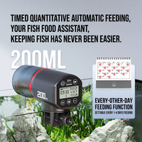 Alimentador de Peces Inteligente, Automático y Ecológico, con Batería, 200 ml de Gran Capacidad, Dispensador Temporizado, Alimentador Automático de Plástico Duradero para Acuario