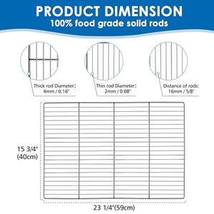 304 Stainless Steel Baking Cake Cooling <b>Rack</b> with Feet Bread Drying Net Oil Filter Net <b>BBQ</b> WIRE MESH TRAY - Product Image 2