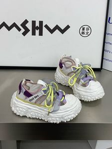 Sandales Magma Sole Hollow Bread, Baskets Chunky Ondulées, Baskets Plateformes Y2K à Lacets Ruban, Chaussures Dad pour <span class=keywords><strong>Femme</strong></span>, RTS Dropshipping - Product Image 5