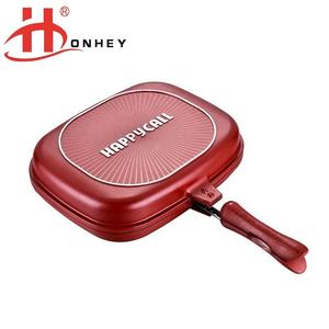 高品质铝制不粘双面方形Happycall双面烤盘煎锅厂家直销批发 - Product Image 3